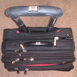 SwissGear Black and Red Rolling Travel Bag